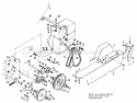 Engine  Drive Group Diagram and Parts List for 990551  Simplicity Snow Blower