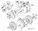Transmission Group Diagram and Parts List for 990551  Simplicity Snow Blower
