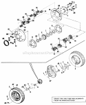 Rear Wheels And Axle Diagram and Parts List for 990653  Simplicity Lawn Tractor