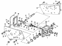 Bevel Gear Housing Diagram and Parts List for 990755  Simplicity Lawn Tractor