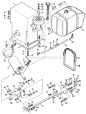 Engine And Drive Shaft Diagram and Parts List for 990755  Simplicity Lawn Tractor