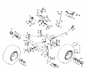 Front Wheels Axle Tie Rod  Steering Diagram and Parts List for 990758  Simplicity Lawn Tractor