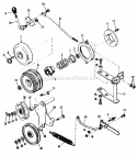 Power Take-Off Diagram and Parts List for 990758  Simplicity Lawn Tractor