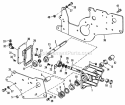 Bevel Gear Housing Diagram and Parts List for 990871  Simplicity Lawn Tractor