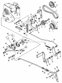 Clutch And Brake Group Diagram and Parts List for 990871  Simplicity Lawn Tractor
