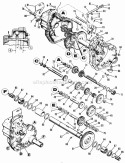 Transmission Group Diagram and Parts List for 990872  Simplicity Lawn Tractor