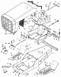 Frame Hood Grill  Instrument Panel Diagram and Parts List for 990872  Simplicity Lawn Tractor