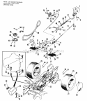 Engine Pulley Brake  Clutch Group Diagram and Parts List for 990763  Simplicity Lawn Tractor