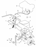 Frame  Handles Diagram and Parts List for 990910  Simplicity Tiller
