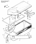 Rear Mounted Grass Catcher Group Diagram and Parts List for 1690069  Simplicity Lawn Tractor
