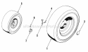 Front  Rear Tires Group (3856I09) Diagram and Parts List for 1690058  Simplicity Lawn Tractor