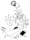 Front Frame  Steering Group (3856I01) Diagram and Parts List for 1690058  Simplicity Lawn Tractor