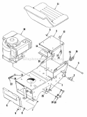 Rear Frame  Seat Group (3856I02) Diagram and Parts List for 1690058  Simplicity Lawn Tractor