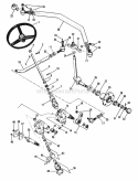 Steering Diagram and Parts List for 1600304  Simplicity Lawn Tractor