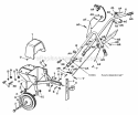 Frame Handles And Controls Group (1645I01) Diagram and Parts List for 990970  Simplicity Tiller