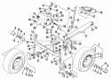 Front Wheels Axle Tie Rod  Steering Diagram and Parts List for 990979  Simplicity Lawn Tractor