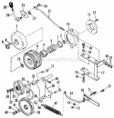 Power Take-Off Diagram and Parts List for 990980  Simplicity Lawn Tractor