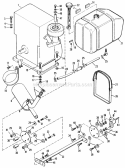 Engine And Drive Shaft Diagram and Parts List for 990980  Simplicity Lawn Tractor