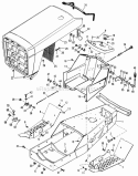 Frame Hood Grill  Instrument Panel Diagram and Parts List for 990980  Simplicity Lawn Tractor
