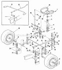 Steering  Front Axle Group (3857I02) Diagram and Parts List for 1600122  Simplicity Lawn Tractor