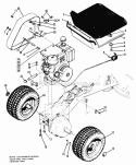 Engine Seat  Rear Wheels Group Diagram and Parts List for 1690129  Simplicity Lawn Tractor