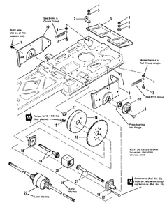 Engine And Drive Group - Differential Section Diagram and Parts List for 3110 1690566 Simplicity Lawn Tractor