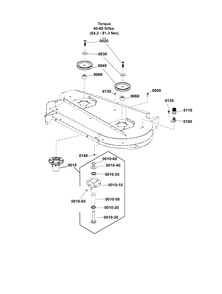 42-Inch ( 107cm) Mower Deck - Arbor Group Diagram and Parts List for SZT175 2691923-00 Simplicity Lawn Tractor