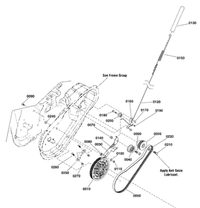 Auger Drive Group Diagram and Parts List for 1022ER 1696846-00 Simplicity Snow Blower