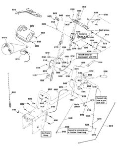 Handles And Controls Group - Remote Diagram and Parts List for M1227E 1696235-03 Simplicity Snow Blower