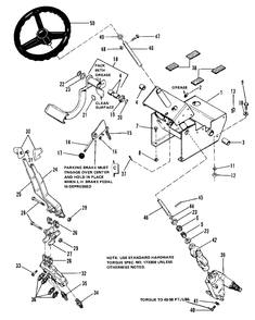 Steering And Control Group Diagram and Parts List for 9020 1690283 Simplicity Lawn Tractor