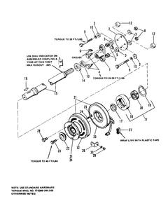 Rear Pto Diagram and Parts List for 9020 1690283 Simplicity Lawn Tractor