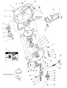 Turbo Blower Group 38-Inch, 44-Inch And 50-Inch Mower Diagram and Parts List for 1695755  Simplicity Lawn Tractor Accessories