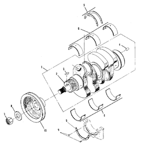 Crankshaft Group (3486i05) Diagram and Parts List for 9528 2097173 Simplicity Lawn Tractor