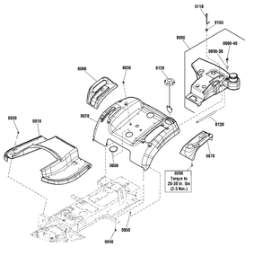 Seat Deck Group Diagram and Parts List for 2691419-01  Simplicity Lawn Tractor