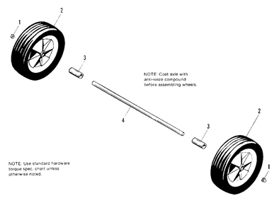 Wheel Group Diagram and Parts List for 450M 1691416 Simplicity Snow Blower