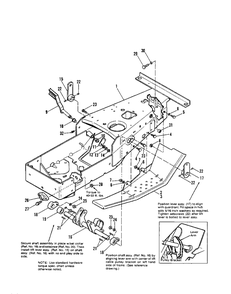 Frame And Footrest Group Diagram and Parts List for 7116 1690476 Simplicity Lawn Tractor