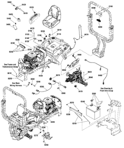 Electrical Group Diagram and Parts List for 2691522-00  Simplicity Lawn Tractor