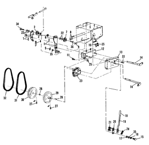 Transmission Group Diagram and Parts List for 555M 1690900 Simplicity Snow Blower