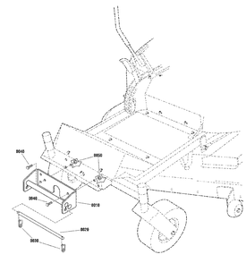 Front Weight Carrier Diagram and Parts List for 1696469A-00  Simplicity Lawn Tractor Accessories