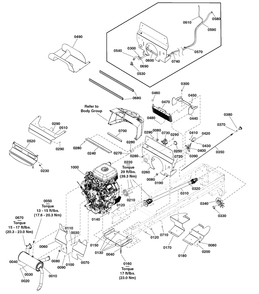 Engine Group Diagram and Parts List for 2691522-00  Simplicity Lawn Tractor