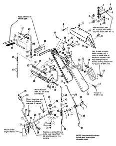 Handles And Controls Group Diagram and Parts List for 1080S 1691776 Simplicity Snow Blower