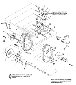 Transmission Group (6008) Diagram and Parts List for 6008 1690315 Simplicity Lawn Tractor