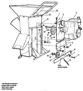 Engine And Drive Group - Models 612, 912-8p And 912-8pe Diagram and Parts List for 612 1692204 Simplicity Chipper Shredder