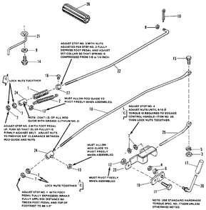Clutch And Brake Control (4208) Diagram and Parts List for 4208 1690176 Simplicity Lawn Tractor