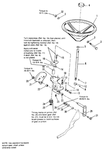 Steering Group Diagram and Parts List for 7790H 1690890 Simplicity Lawn Tractor