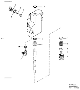 Control Valve Group Diagram and Parts List for 7790H 1690890 Simplicity Lawn Tractor