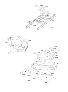 36-Inch Mower Deck - Guarding Group Diagram and Parts List for SZT105 2692021-00 Simplicity Lawn Tractor
