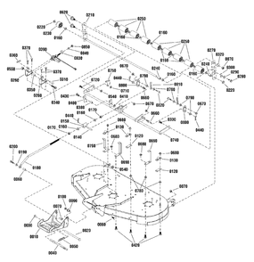 48-Inch (122cm) Mower Deck - Height Adjust And Roller Group Diagram and Parts List for 2691336-05  Simplicity Lawn Tractor