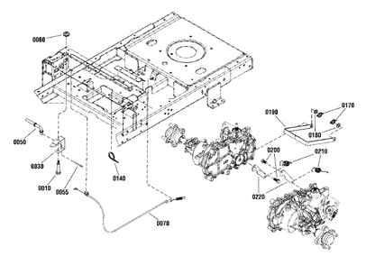 Parking Brake Group Diagram and Parts List for SZT105 2692021-00 Simplicity Lawn Tractor