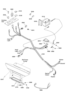 Electrical Group Diagram and Parts List for 2691815-01  Simplicity Lawn Tractor